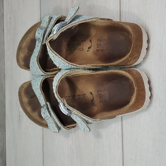 Birkenstock Birkis Women Comfort Glitter Straps Sandals Flip Flop shoes sz 38/7 - Picture 7 of 12